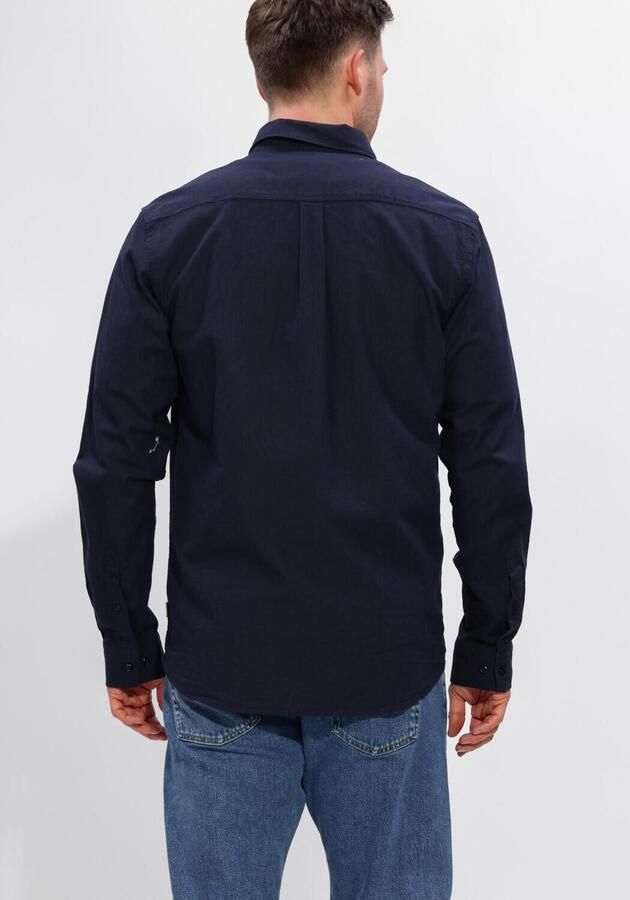 LES DEUX Heren Overhemden Konrad Cotton Linen Shirt Donkerblauw - Foto 2