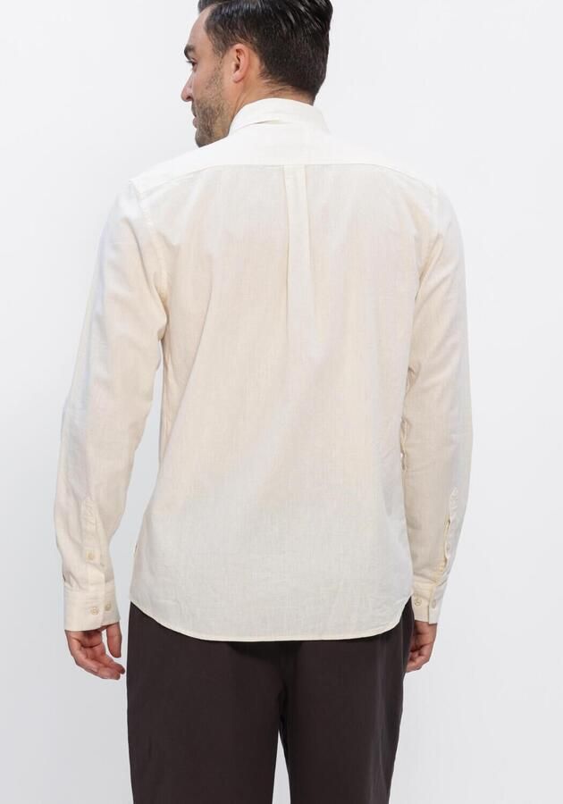 LES DEUX Heren Overhemden Konrad Cotton Linen Shirt Ecru - Foto 2