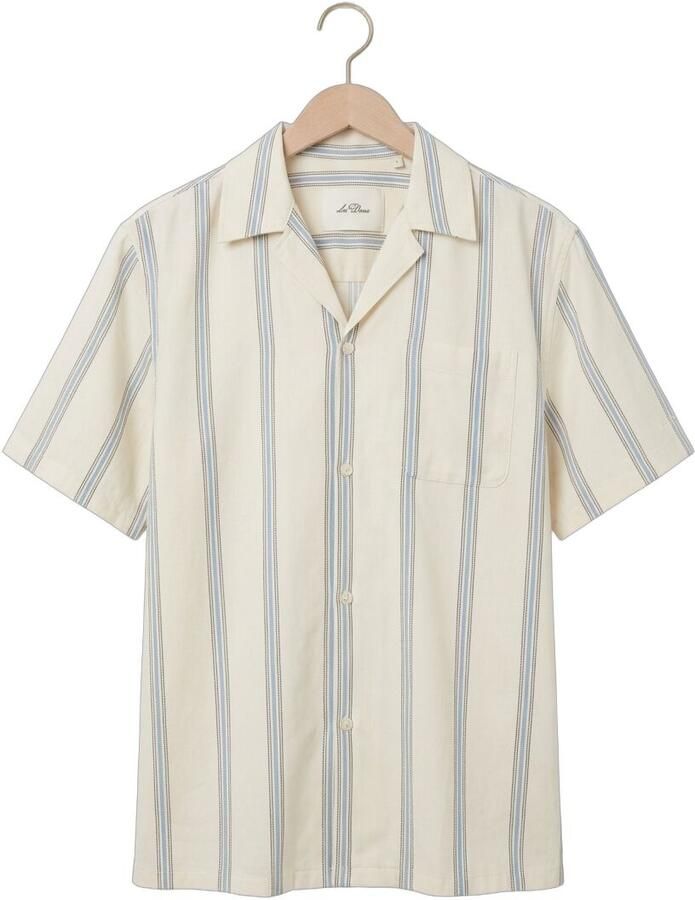 LES DEUX Heren Overhemden Lawson Stripe Ss Shirt Creme - Foto 2