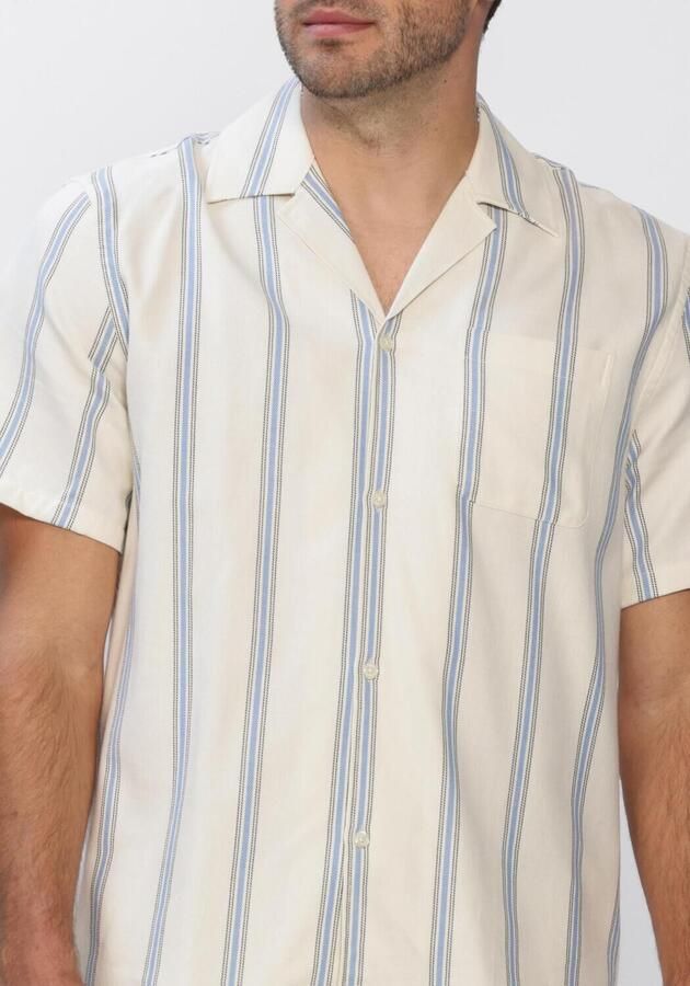 LES DEUX Heren Overhemden Lawson Stripe Ss Shirt Creme - Foto 4
