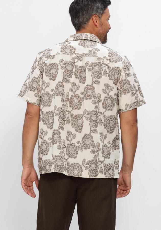 LES DEUX Heren Overhemden Lesley Flower Jacquard Ss Shirt Ecru - Foto 3