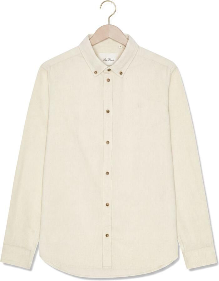 LES DEUX Heren Overhemden Pinwale Corduroy Shirt Gebroken Wit - Foto 2