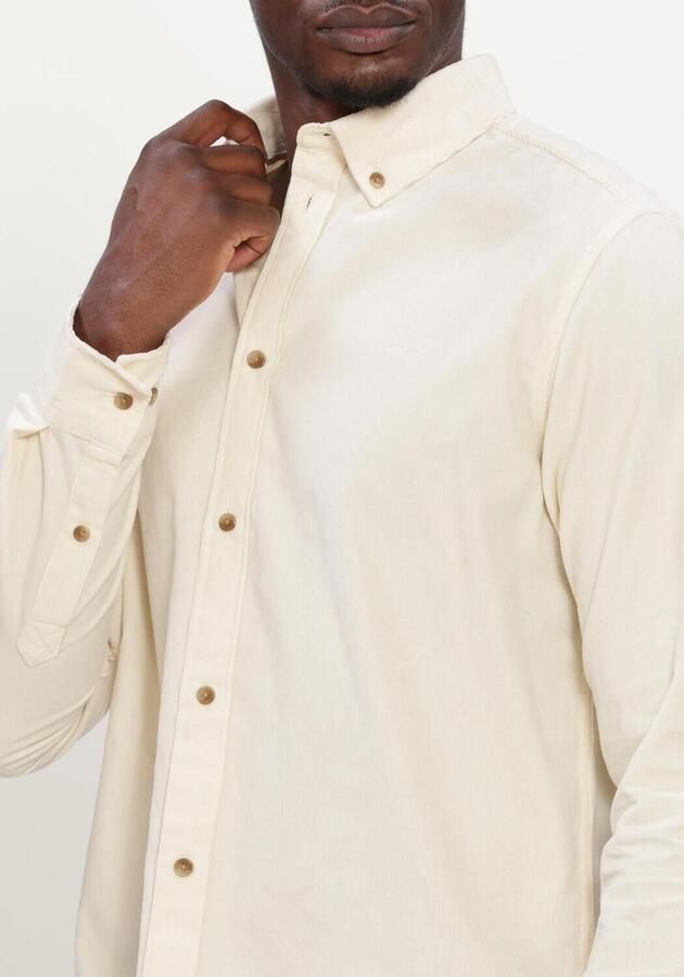 LES DEUX Heren Overhemden Pinwale Corduroy Shirt Gebroken Wit - Foto 4