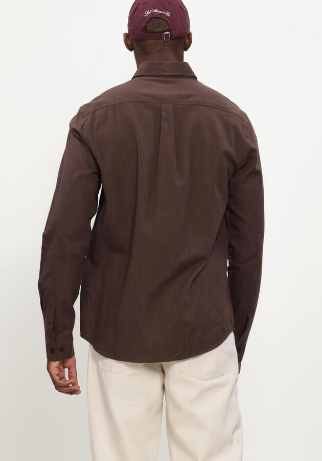 LES DEUX Heren Overhemden Soft Flannel Shirt Bruin - Foto 3