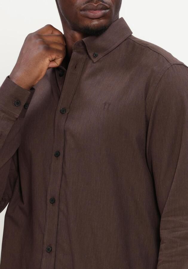 LES DEUX Heren Overhemden Soft Flannel Shirt Bruin - Foto 4