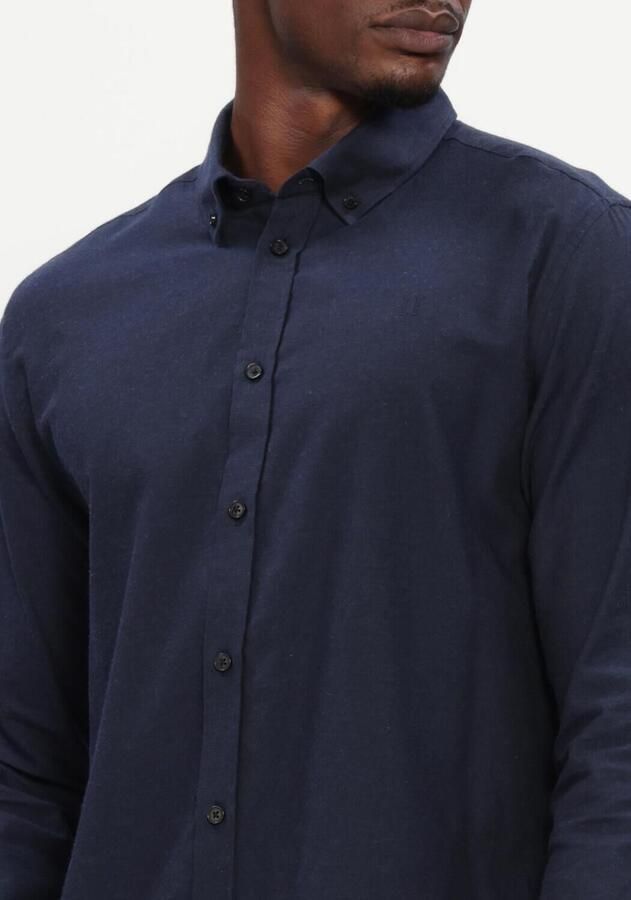 LES DEUX Heren Overhemden Soft Flannel Shirt Donkerblauw - Foto 3