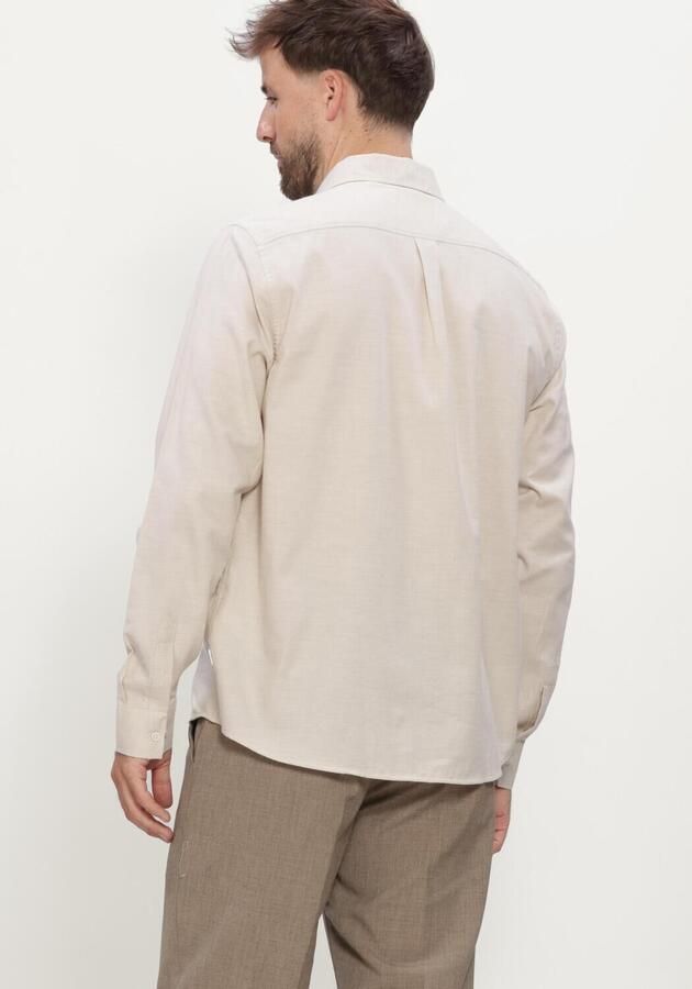 LES DEUX Heren Overhemden Soft Flannel Shirt Ecru - Foto 2