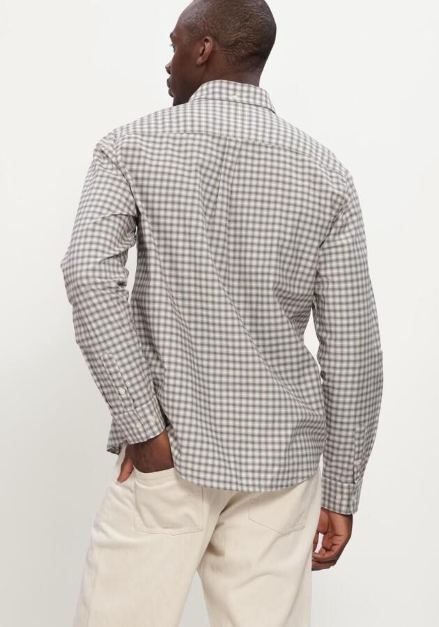 LES DEUX Heren Overhemden Two Tone Mini Check Shirt Taupe - Foto 3