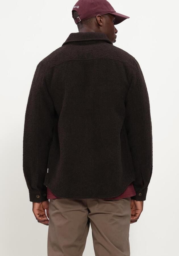 LES DEUX Heren Overshirts Bouclé Overshirt Bruin - Foto 3