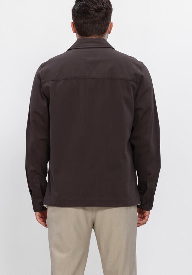 LES DEUX Heren Overshirts Layton Cotton Overshirt Bruin - Foto 2