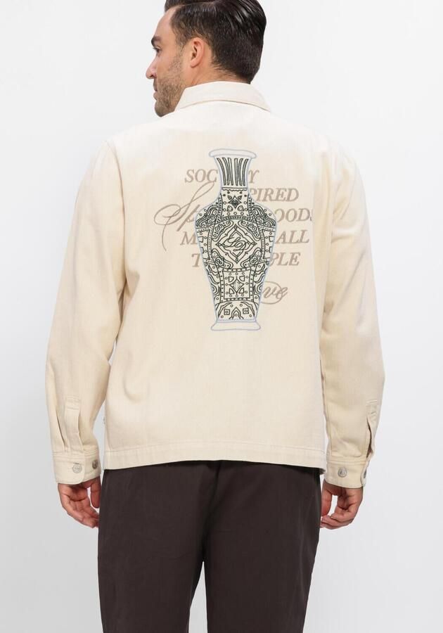 LES DEUX Heren Overshirts Layton Faience Twill Overshirt Ecru - Foto 2