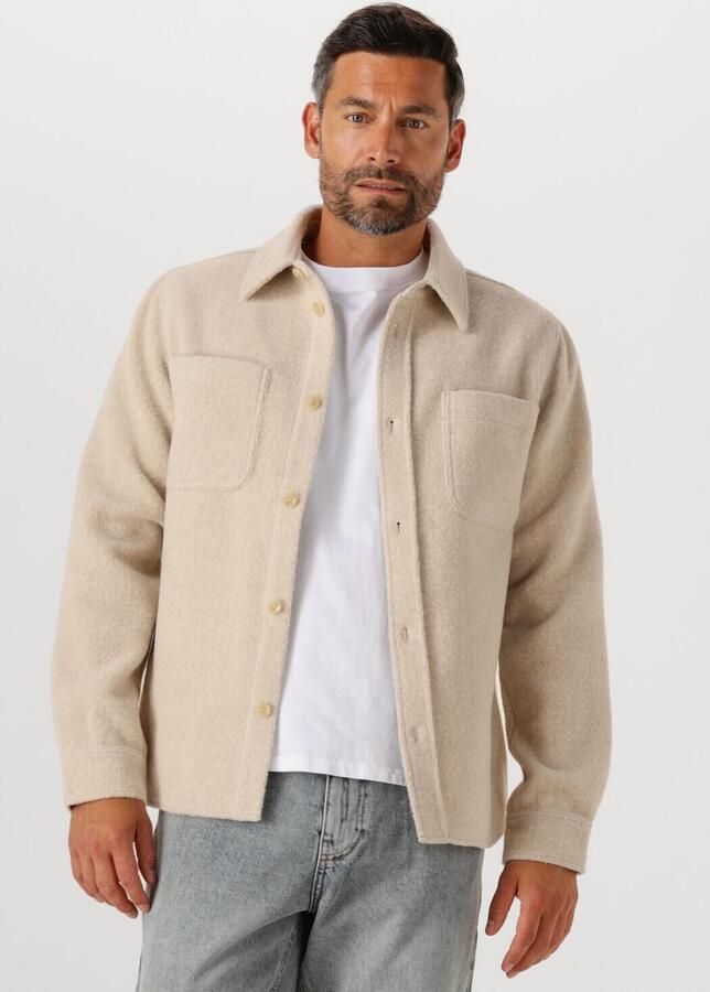 LES DEUX Heren Overshirts Lennon Boucle Overshirt Beige - Foto 4