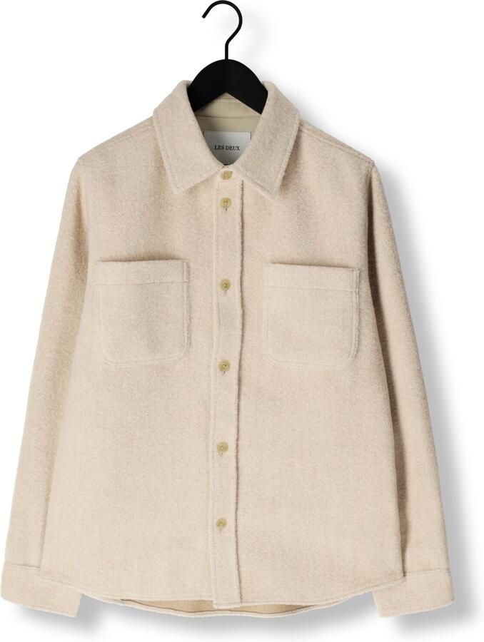 LES DEUX Heren Overshirts Lennon Boucle Overshirt Beige