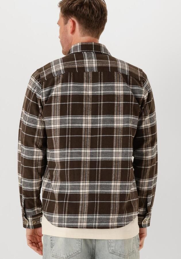 LES DEUX Heren Overshirts Lennon Check Overshirt Bruin - Foto 3