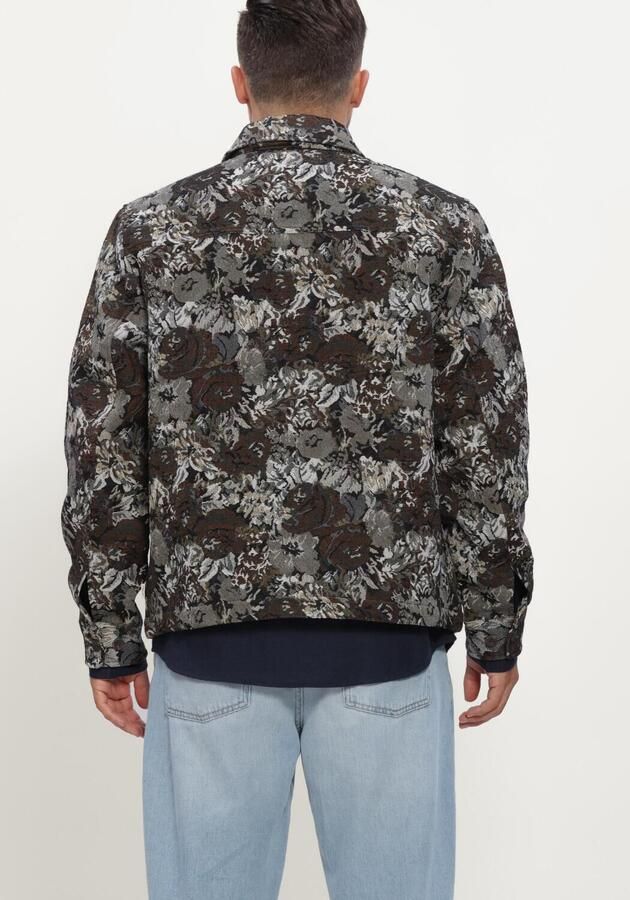 LES DEUX Heren Overshirts Rose Jacquard Overshirt Multi - Foto 3