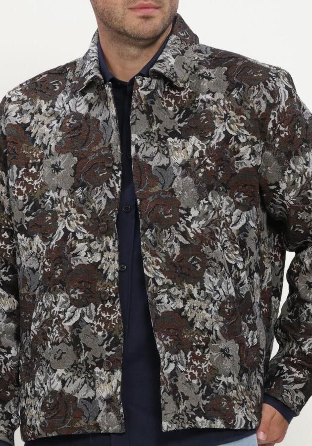 LES DEUX Heren Overshirts Rose Jacquard Overshirt Multi - Foto 4