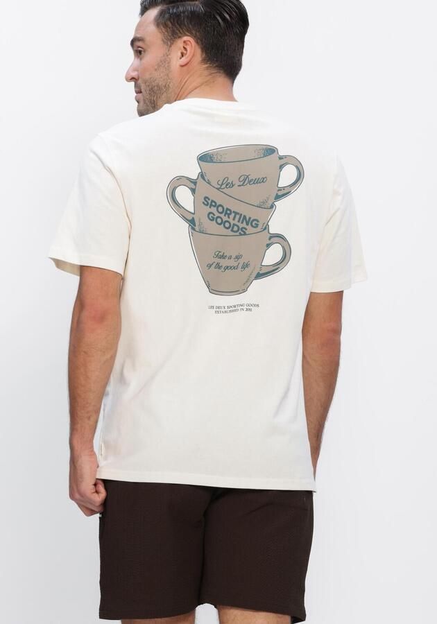 LES DEUX Heren Polo's & T-shirts Ben Artist T-shirt Creme