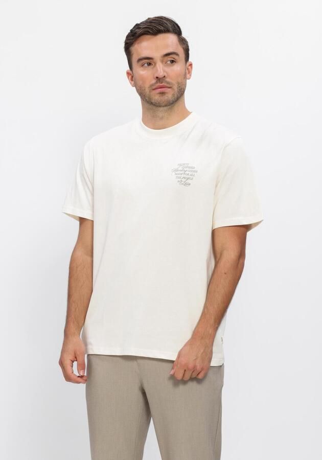 LES DEUX Heren Polo's & T-shirts Ben Faience T-shirt Creme