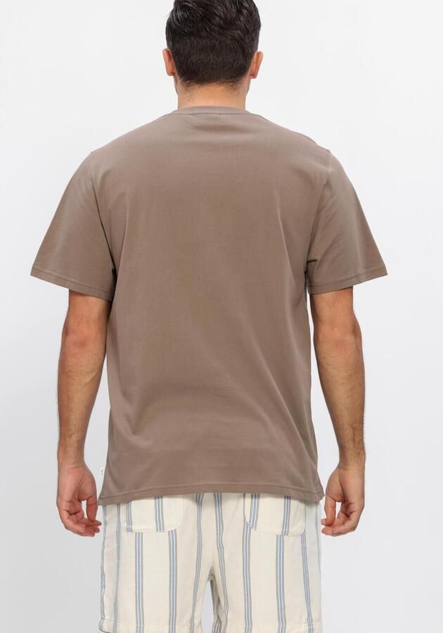 LES DEUX Heren Polo's & T-shirts Brady Logo T-shirt Taupe - Foto 3