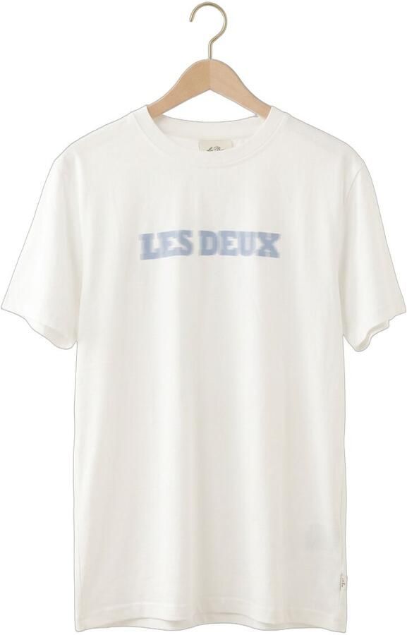LES DEUX Heren Polo's & T-shirts Brady Logo T-shirt Wit - Foto 4