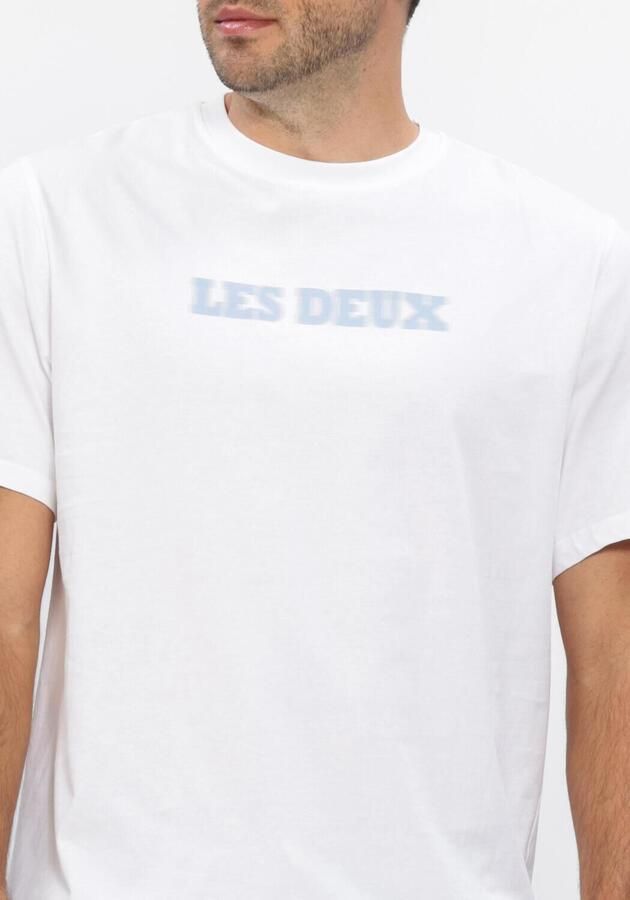 LES DEUX Heren Polo's & T-shirts Brady Logo T-shirt Wit - Foto 3