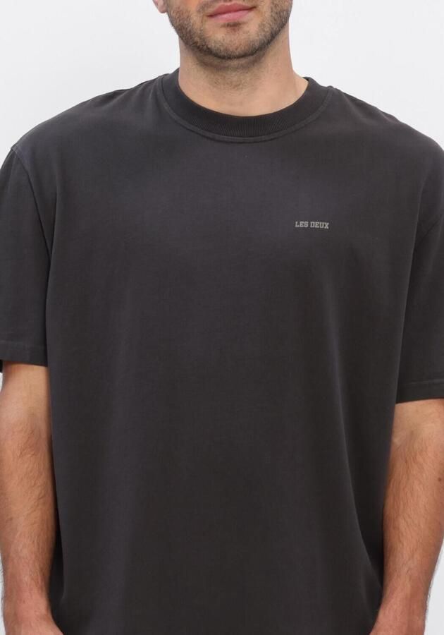 LES DEUX Heren Polo's & T-shirts Cole Mini Blake T-shirt Donkergrijs - Foto 4