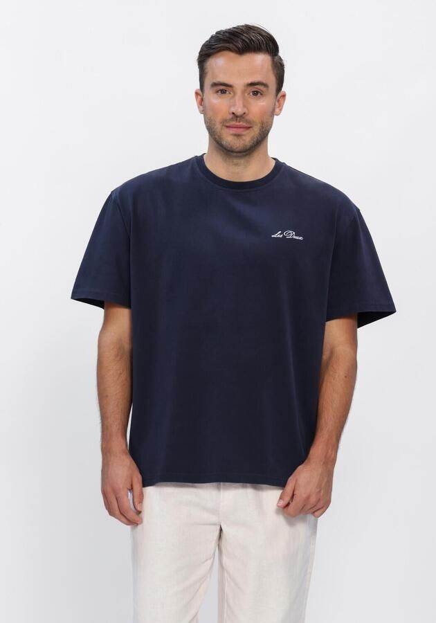 LES DEUX Heren Polo's & T-shirts Crew T-shirt Donkerblauw