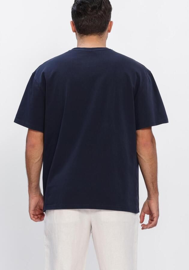 LES DEUX Heren Polo's & T-shirts Crew T-shirt Donkerblauw - Foto 3