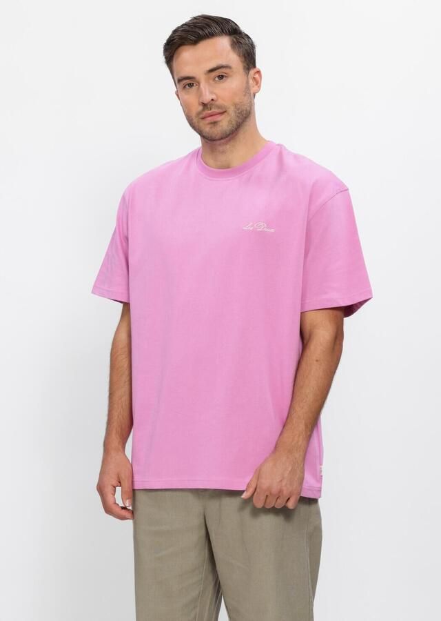 LES DEUX Heren Polo's & T-shirts Crew T-shirt Roze