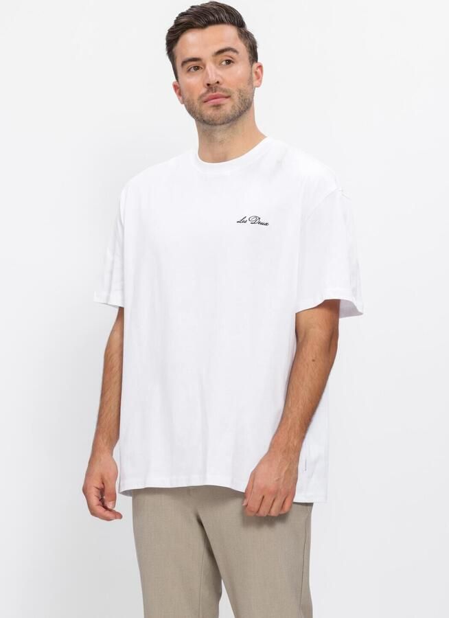 LES DEUX Heren Polo's & T-shirts Crew T-shirt Wit