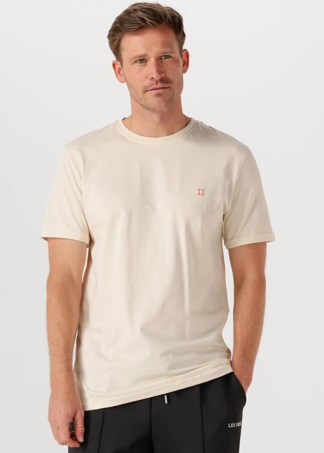 LES DEUX Heren Polo's & T-shirts Norregaard T-shirt Creme - Foto 4