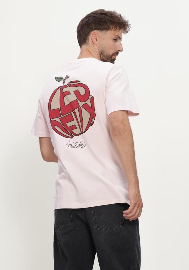 LES DEUX Heren Polo's & T-shirts Orchard T-shirt Lichtroze