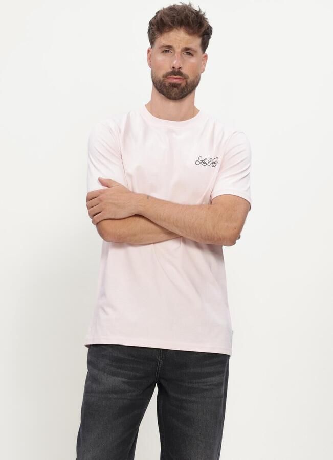LES DEUX Heren Polo's & T-shirts Orchard T-shirt Lichtroze - Foto 3