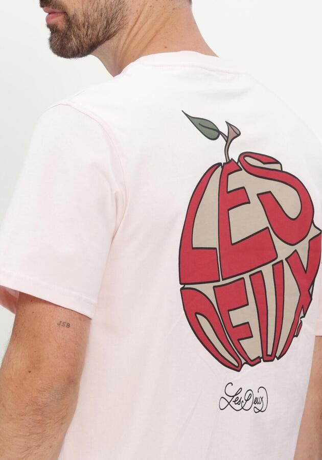 LES DEUX Heren Polo's & T-shirts Orchard T-shirt Lichtroze - Foto 4