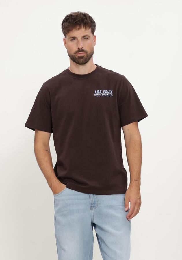 LES DEUX Heren Polo's & T-shirts Record T-shirt Bruin - Foto 3