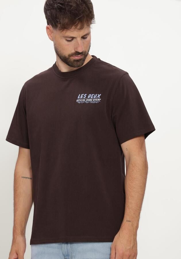 LES DEUX Heren Polo's & T-shirts Record T-shirt Bruin - Foto 4