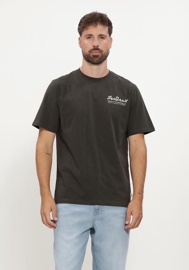 LES DEUX Heren Polo's & T-shirts Rural T-shirt Donkergroen - Foto 3