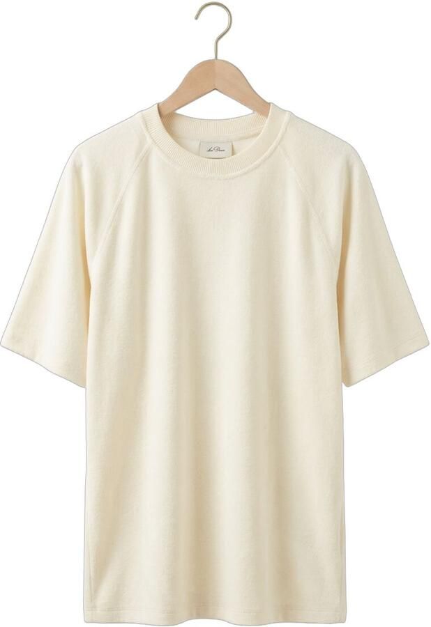 LES DEUX Heren Polo's & T-shirts Sully Towel T-shirt Ecru - Foto 4