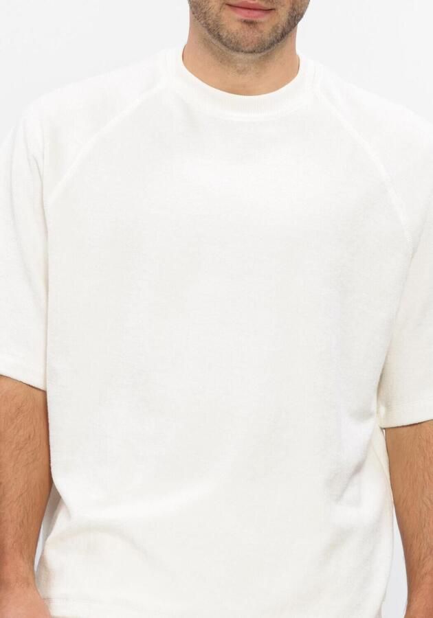 LES DEUX Heren Polo's & T-shirts Sully Towel T-shirt Ecru - Foto 3