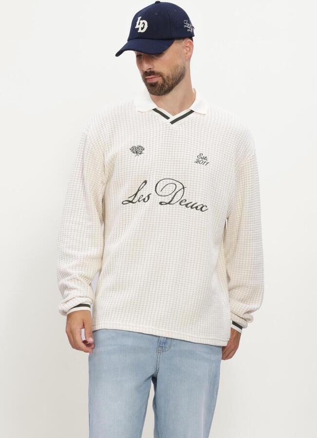 LES DEUX Heren Polo's & T-shirts Waffle Ls Football Jersey Ecru