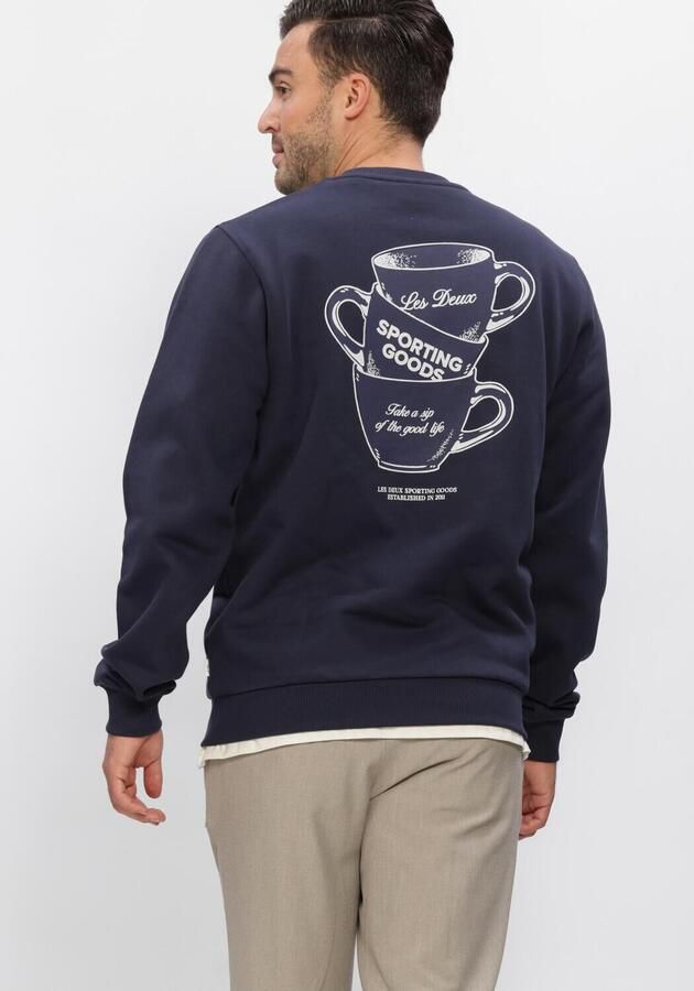 LES DEUX Heren Truien & Vesten Ben Artist Sweatshirt Donkerblauw - Foto 2