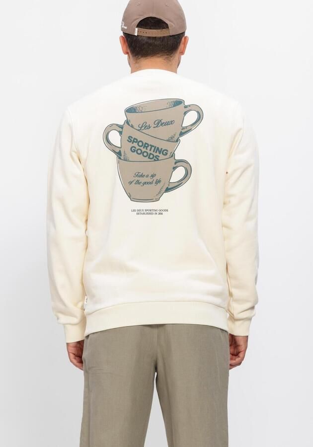 LES DEUX Heren Truien & Vesten Ben Artist Sweatshirt Gebroken Wit - Foto 3