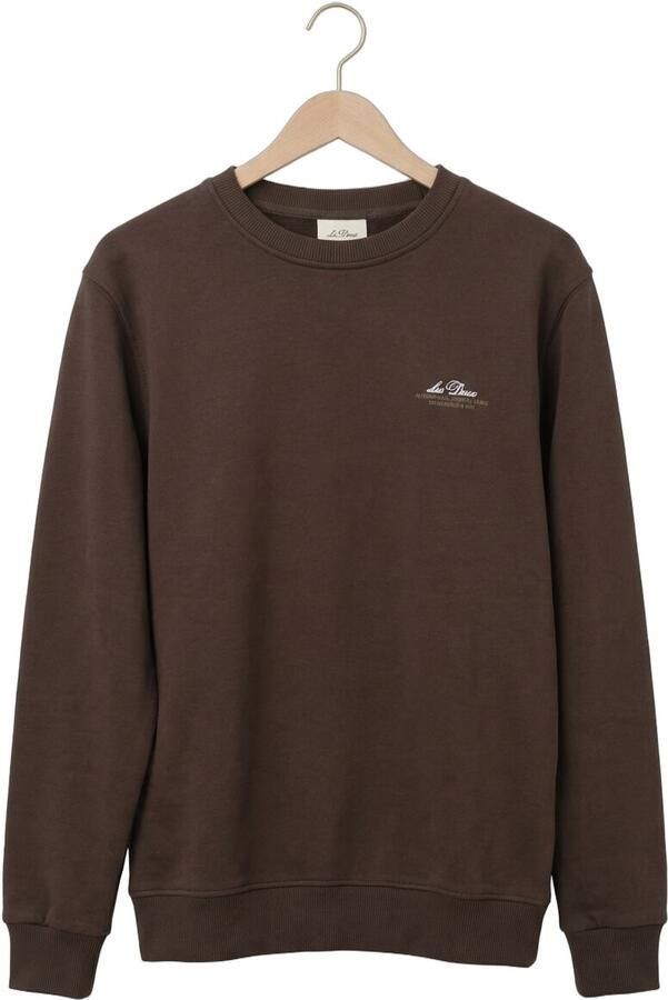 LES DEUX Heren Truien & Vesten Ben Globe Sweatshirt Bruin - Foto 4
