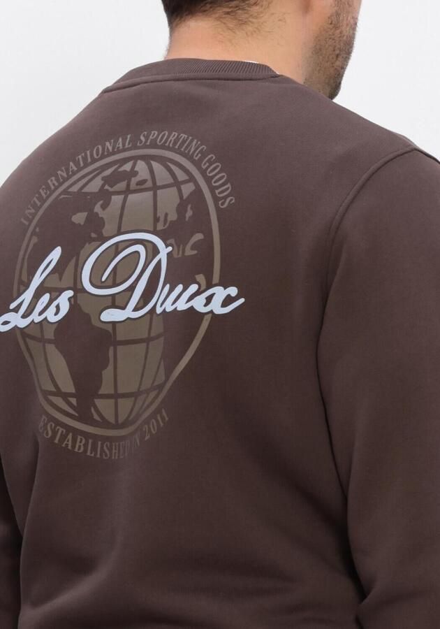 LES DEUX Heren Truien & Vesten Ben Globe Sweatshirt Bruin - Foto 3
