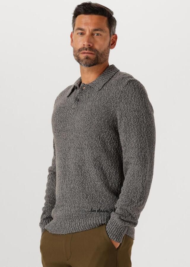 LES DEUX Heren Truien & Vesten Billy Mouline Knitted Polo Grijs - Foto 4