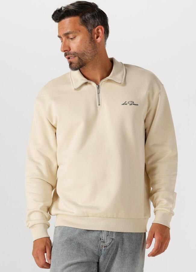 LES DEUX Heren Truien & Vesten Crew Half-zip Sweatshirt Beige - Foto 4