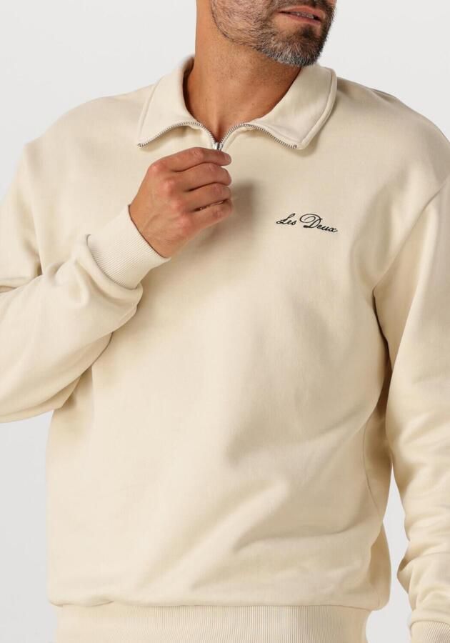LES DEUX Heren Truien & Vesten Crew Half-zip Sweatshirt Beige - Foto 2