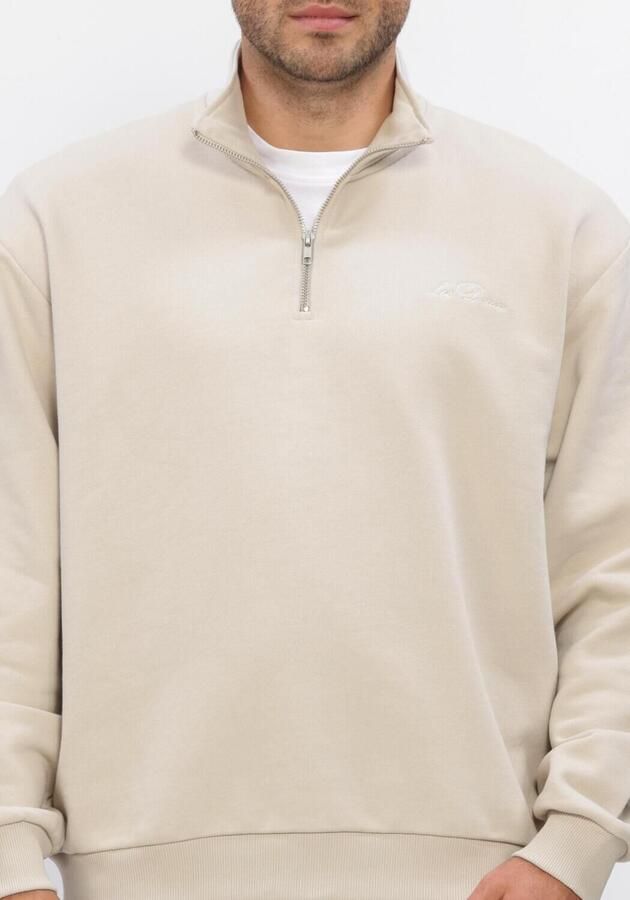 LES DEUX Heren Truien & Vesten Crew Half-zip Sweatshirt Zand - Foto 4