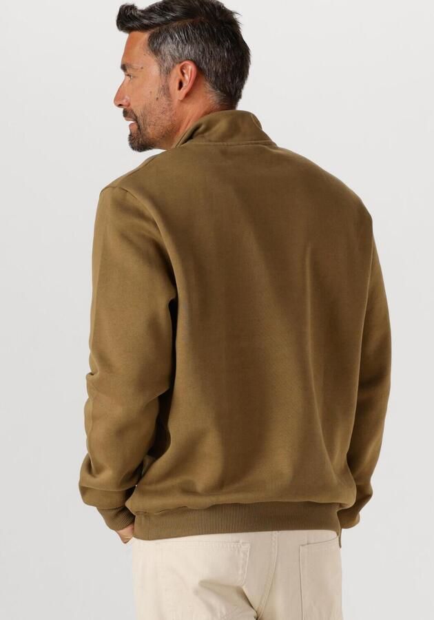 LES DEUX Heren Truien & Vesten Felipe Patch Half Zip Khaki - Foto 2