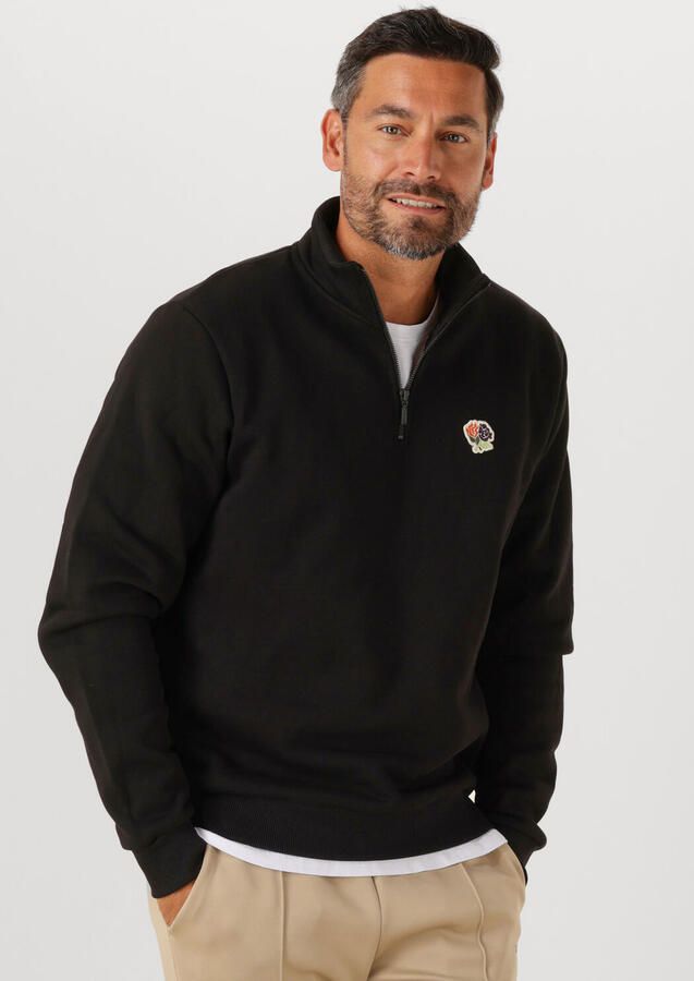 LES DEUX Heren Truien & Vesten Felipe Patch Half Zip Zwart - Foto 4